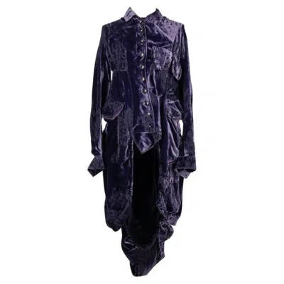 Pre-owned Dior Christian  Purple Silk Velvet Coat Haute Couture, 2005