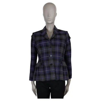 Pre-owned Dior Christian  Purple Wool 2025 Check'n' Blazer Jacket 38 S