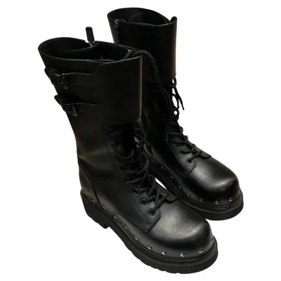 Pre-owned Dior Christian  Quake Moto Boot New Size Eu 38 In Black