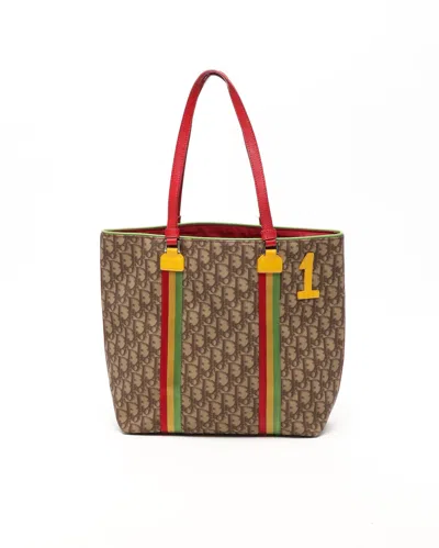 Dior Christian  Rasta Tote Bag In Multi