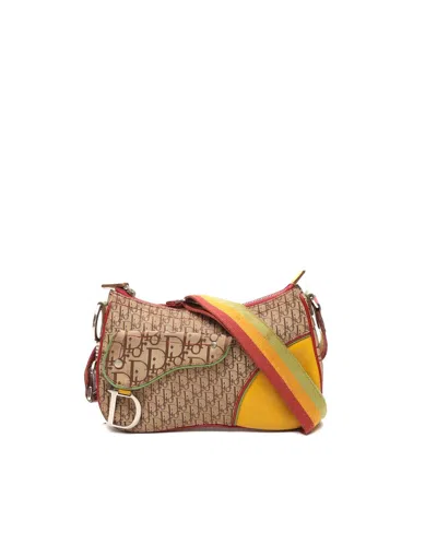 Dior Christian  Rasta Trotter Saddle Bag In Brown