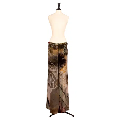 Pre-owned Dior Christian  �rave Technicolor� Pants By John Galliano Winter 2001 In Brown
