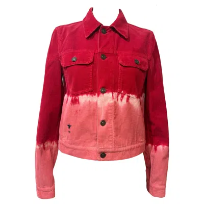 Pre-owned Dior Christian  Red And Pink Velvet Jacket Fr 34 / It 38