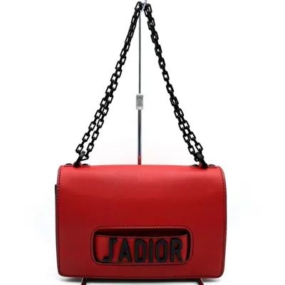 Pre-owned Dior Christian  Red Color Leather Shoulder Bag ()