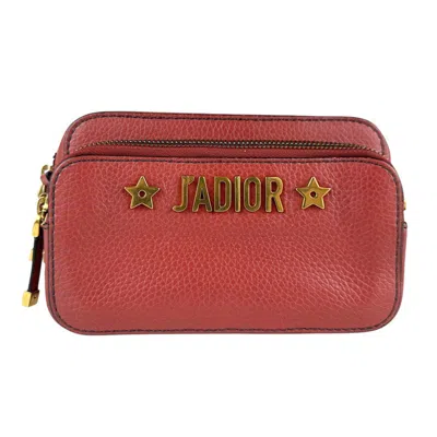Pre-owned Dior Christian  Red Color Leather Shoulder Bag ()