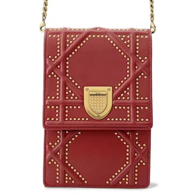 Pre-owned Dior Christian  Red Color Leather Shoulder Bag ()