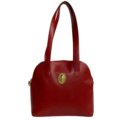 Pre-owned Dior Christian  Red Color Leather Shoulder Bag Tote Bag ()