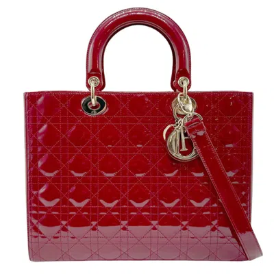 Pre-owned Dior Christian  Red Color Patent Leather Handbag Shoulder Bag ()