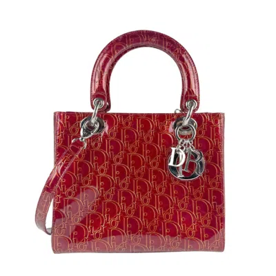 Pre-owned Dior Christian  Red Color Patent Leather Handbag Shoulder Bag ()