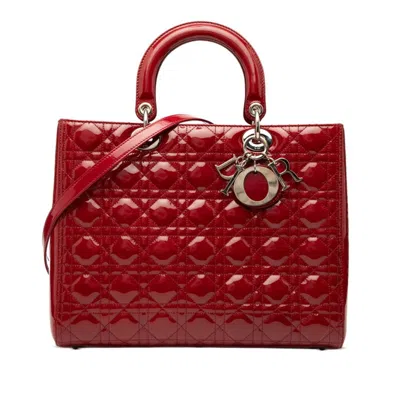Pre-owned Dior Christian  Red Color Patent Leather Handbag Shoulder Bag ()