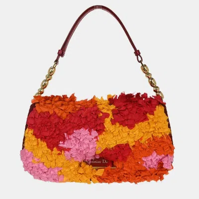 Pre-owned Dior Christian  Red Fabric Malice Handbag