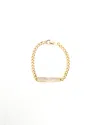 Dior Christian  Rhinestone Chain Link Bracelet In Gold
