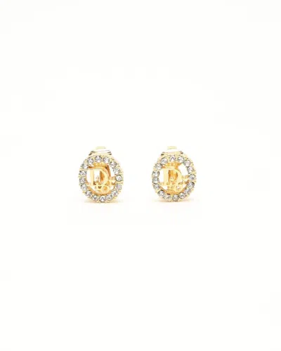 Dior Christian  Rhinestone Clip-on Earrings
