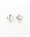 Dior Christian  Rhinestone Clip On Earrings In Metallic