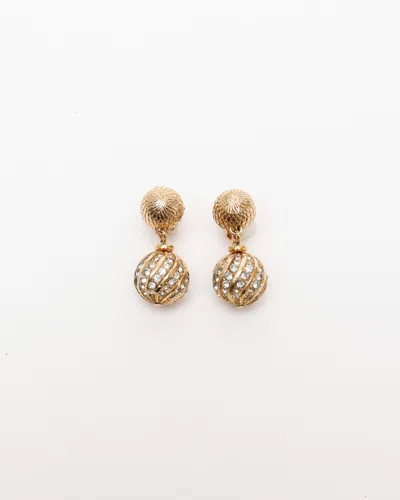 Dior Christian  Rhinestone Dangling Earrings