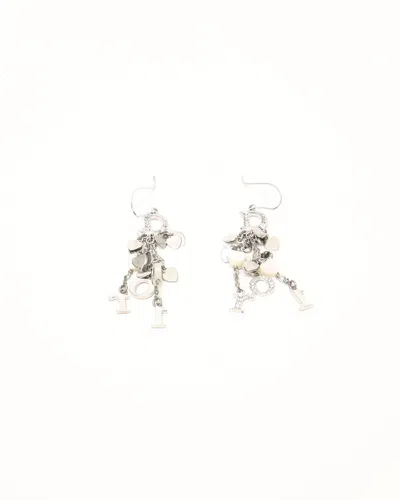 Dior Christian  Rhinestone Dangling Hook Earrings