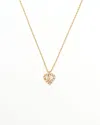 Dior Christian  Rhinestone Heart Necklace In Gold