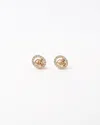 Dior Christian  Rhinestone Logo Earrings