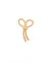 Dior Christian  Ribbon Brooch In Gold