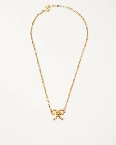 Dior Christian  Ribbon Necklace In Gold