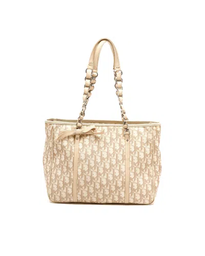 Pre-owned Dior Christian  Romantique Troter Tote Bag In Beige