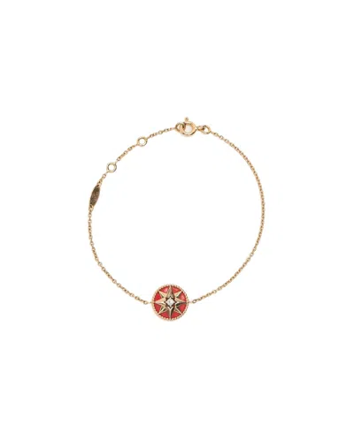 Pre-owned Dior Christian  Rose Des Vents 18kt Diamond Bracelet In Red