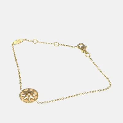 Pre-owned Dior Christian  Rose Des Vents Bracelet Pink Opal Pink Gold 18k Diamondopal Charm Bracelet Pink Gold