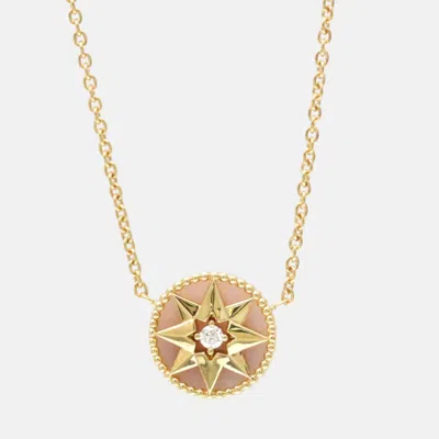 Pre-owned Dior Christian  Rose Devant Opal 18k Pink Gold Opal Pendant Necklace