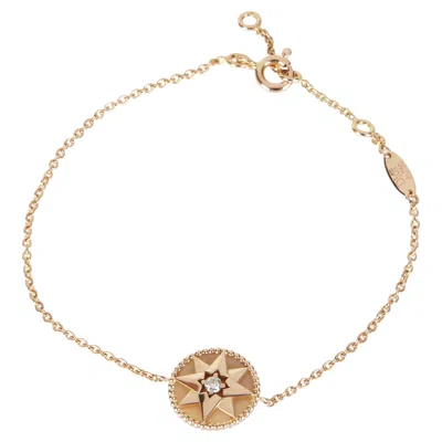 Pre-owned Dior Christian  Rose Gold Opal Rose Des Vents Bracelet In Red