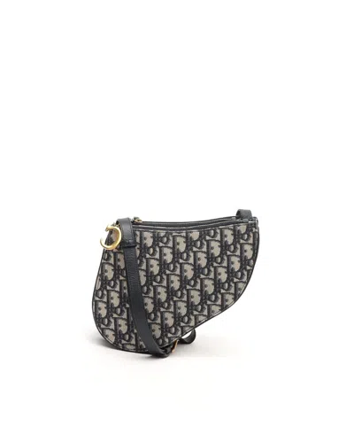Dior Christian  Saddle Oblique Trio Pouch Bag In Multi
