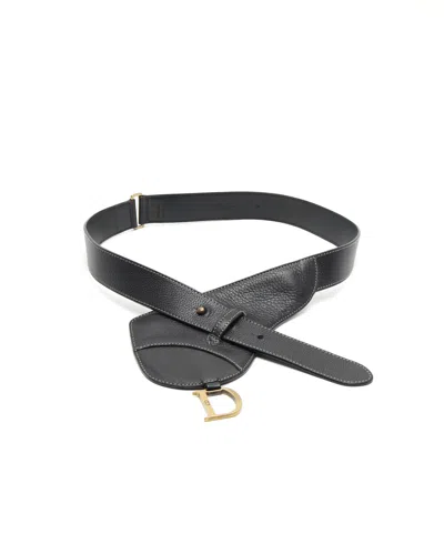 Dior Christian  Saddle Waist Pouch In Black