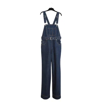 Pre-owned Dior Christian  Salopette Jean Fr38 Chiuri Denim Overalls Jumpsuit Uk10 Us8 New In Black