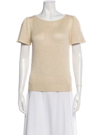 Pre-owned Dior Christian  Separates Silk Sweater In Neutral