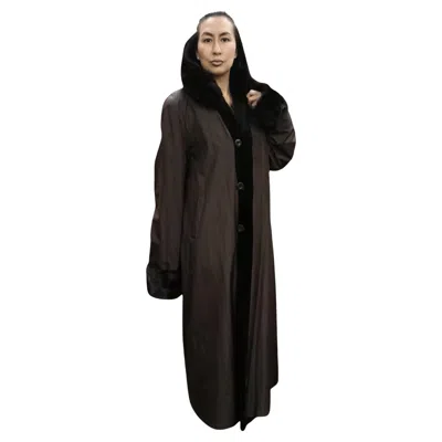 Pre-owned Dior Christian  Sheared Female Mink Fur Coat Reversible Size 16 ~no Duties In Black