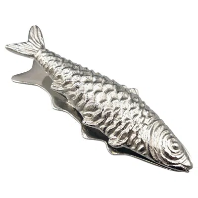 Pre-owned Dior Christian  Signed 1960s Italian Silver Plated Fish Paper Clip / Photo Holder