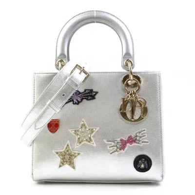 Pre-owned Dior Christian  Silver Leather Handbag Shoulder Bag ()