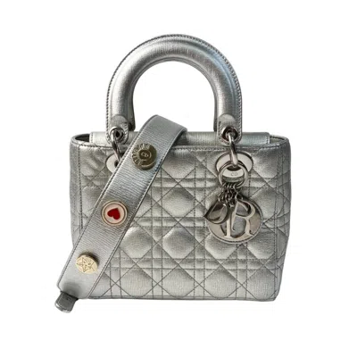 Pre-owned Dior Christian  Silver Leather Handbag Shoulder Bag ()