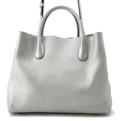 Pre-owned Dior Christian  Silver Leather Handbag Shoulder Bag ()