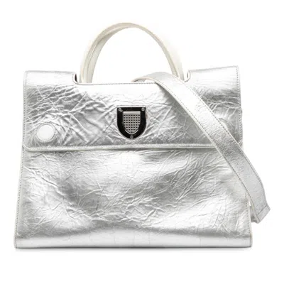 Pre-owned Dior Christian  Silver Leather Shoulder Bag Tote Bag ()