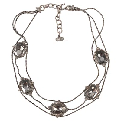 Pre-owned Dior Christian  Silvery Metal Choker Necklace In Multi