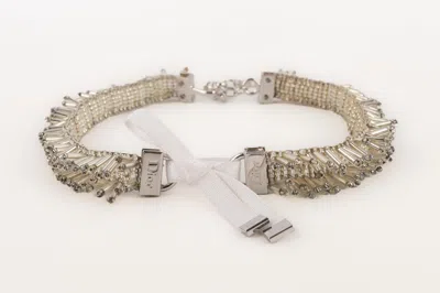 Pre-owned Dior Christian  Silvery Metal Choker Necklace In Multi