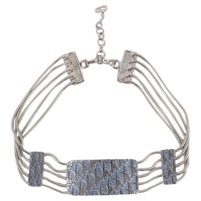 Pre-owned Dior Christian  Silvery Metal Choker Necklace In Multi