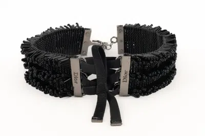 Pre-owned Dior Christian  Silvery Metal Choker Necklace In Multi