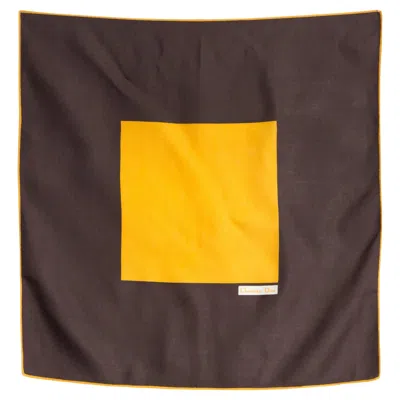 Pre-owned Dior Christian  Small Silk Scarf In Black