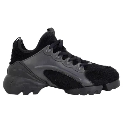 Pre-owned Dior Christian  Sneaker Furry Knit & Run D-connect Black 37.5