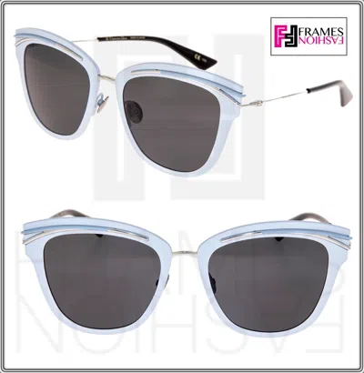 Pre-owned Dior Christian  So Palladium Blue Powder Metal Sunglasses So  Titanium In Hyuy1