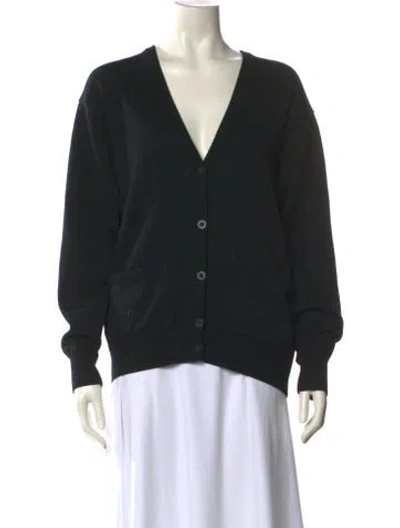 Pre-owned Dior Christian  Sports V-neck Sweater In Black