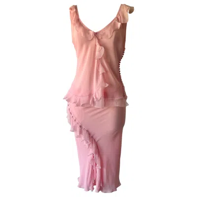 Pre-owned Dior Christian  Spring Summer 2004 Romantic Pink Silk Set