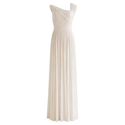 Pre-owned Dior Christian  S/s 2019 Ballet White Draped Jersey Grecian Dress Gown