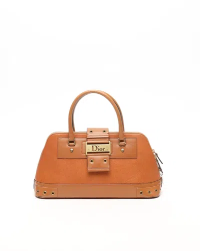 Dior Christian  Street Chic Uptown Eyelet Bag In Brown